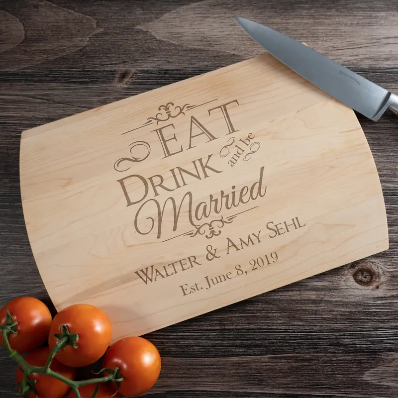 Eat Drink And Be Married | Personalized Engraved Cutting Board