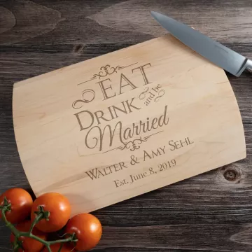 Eat Drink And Be Married | Personalized Engraved Cutting Board