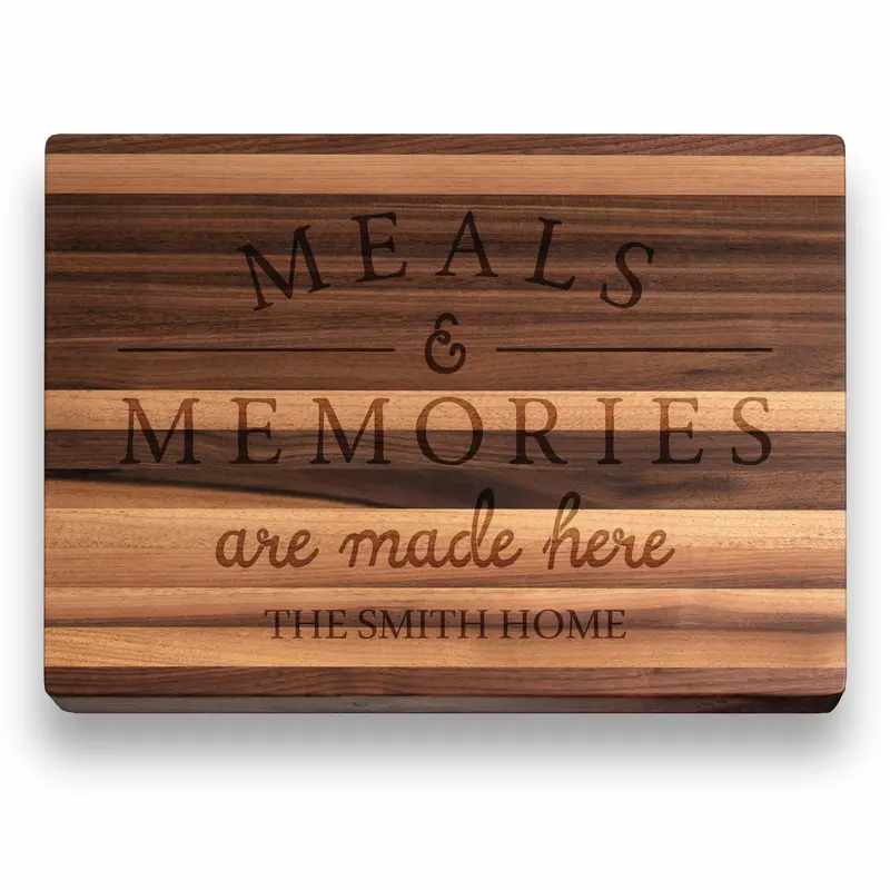 Meals & Memories | Personalized Engraved Cutting Board