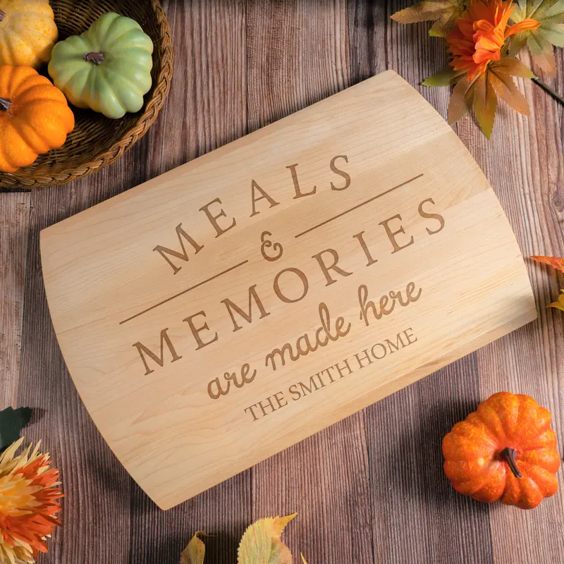 Meals & Memories | Personalized Engraved Cutting Board