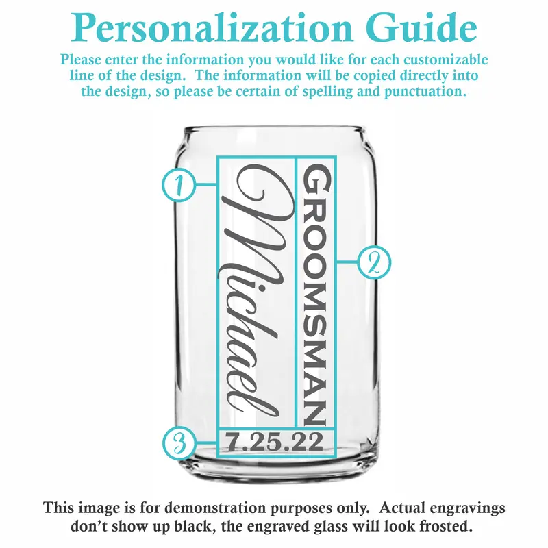 Vertical | Personalized 16oz Beer Can Glass