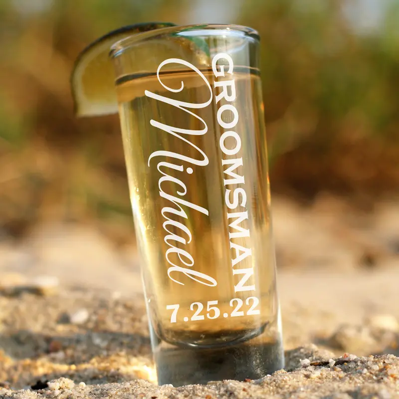 Vertical | Personalized 2oz Tall Shot Glass