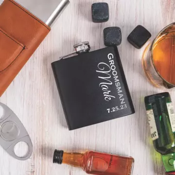 Vertical | Personalized 6oz Flask