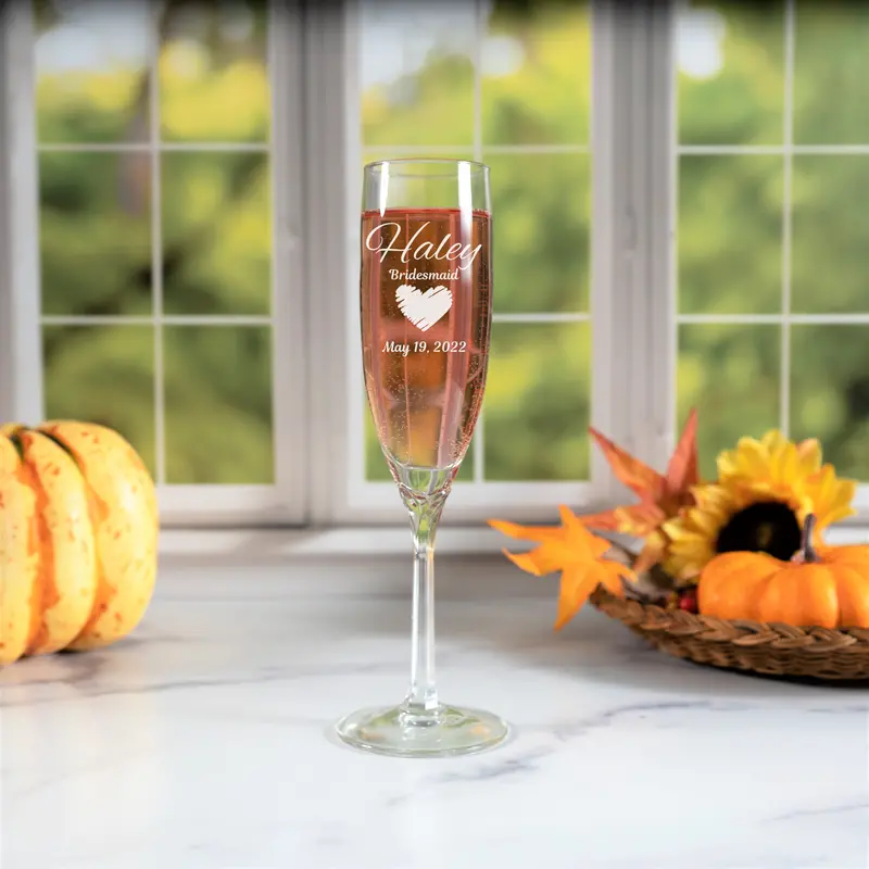 Heart | Personalized 6oz Champagne Flute