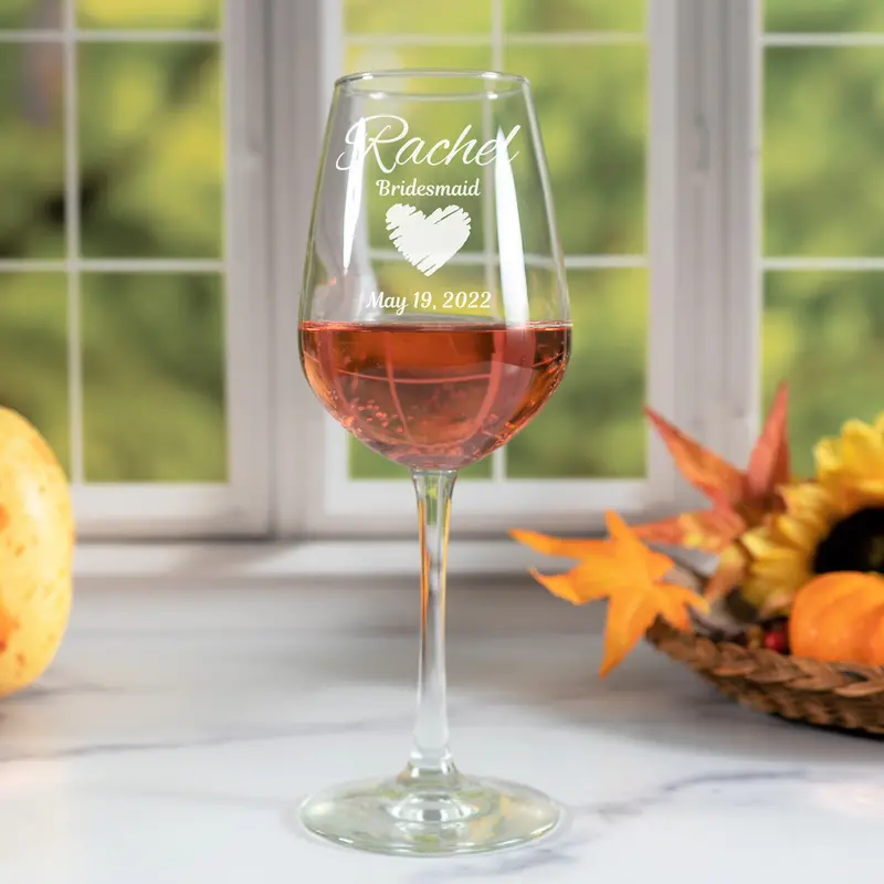 Heart | Personalized 12.5oz Wine Glass
