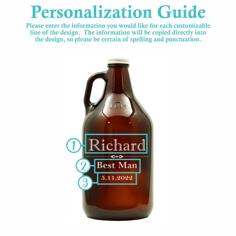 Formal | Personalized 64oz Glass Growler