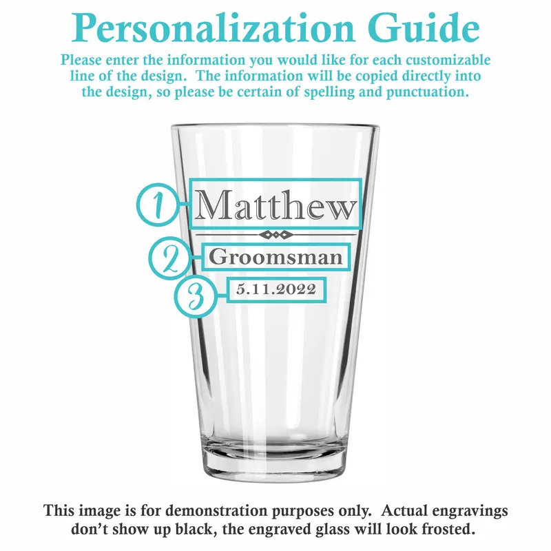 Formal | Personalized 16oz Pint Glass
