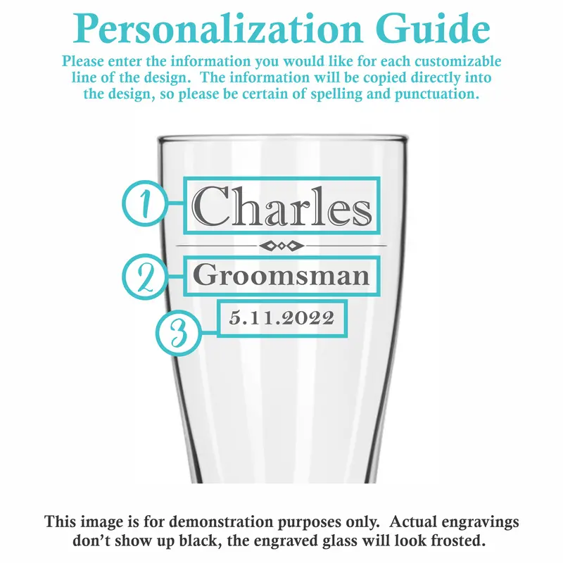 Formal | Personalized 16oz Pilsner Glass