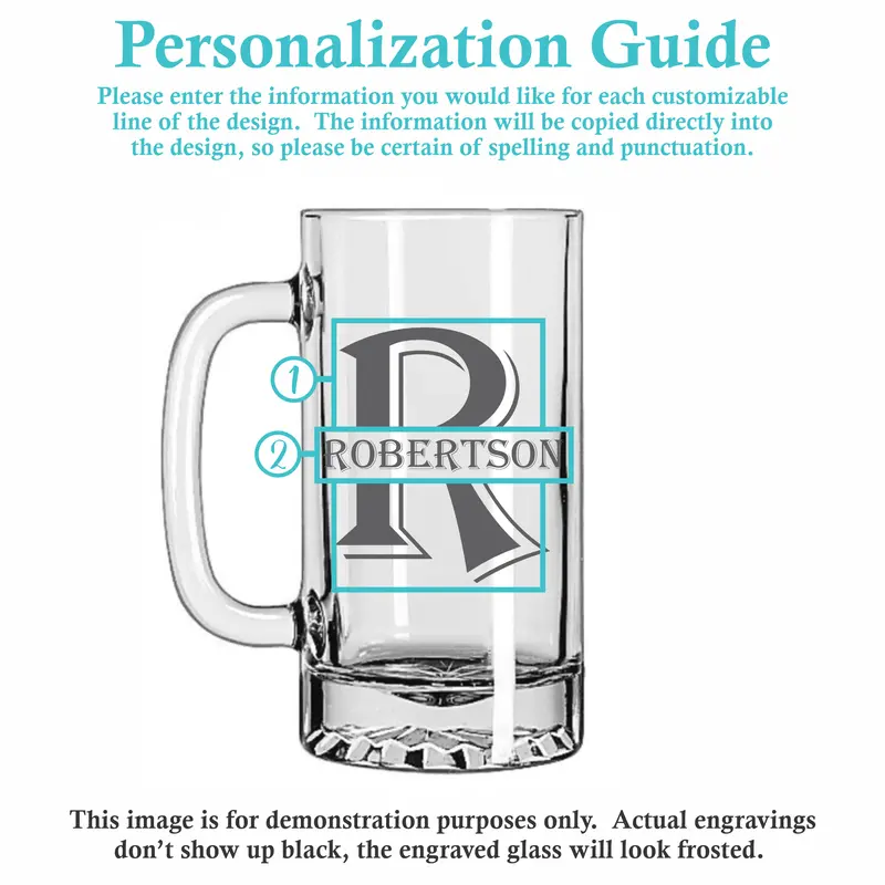 Classic | Personalized 16oz Beer Mug