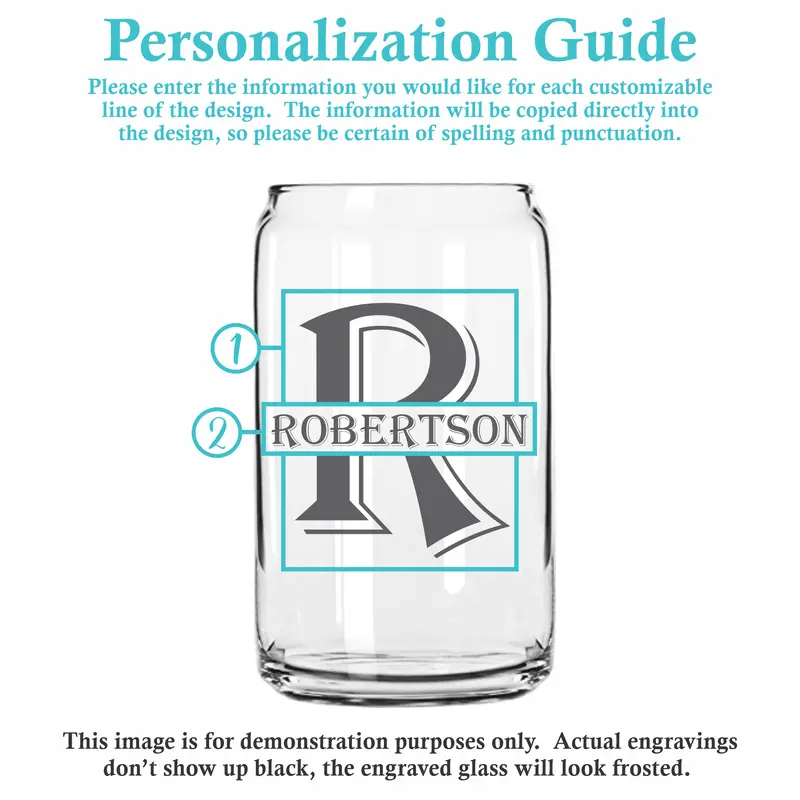 Classic | Personalized 16oz Beer Can Glass
