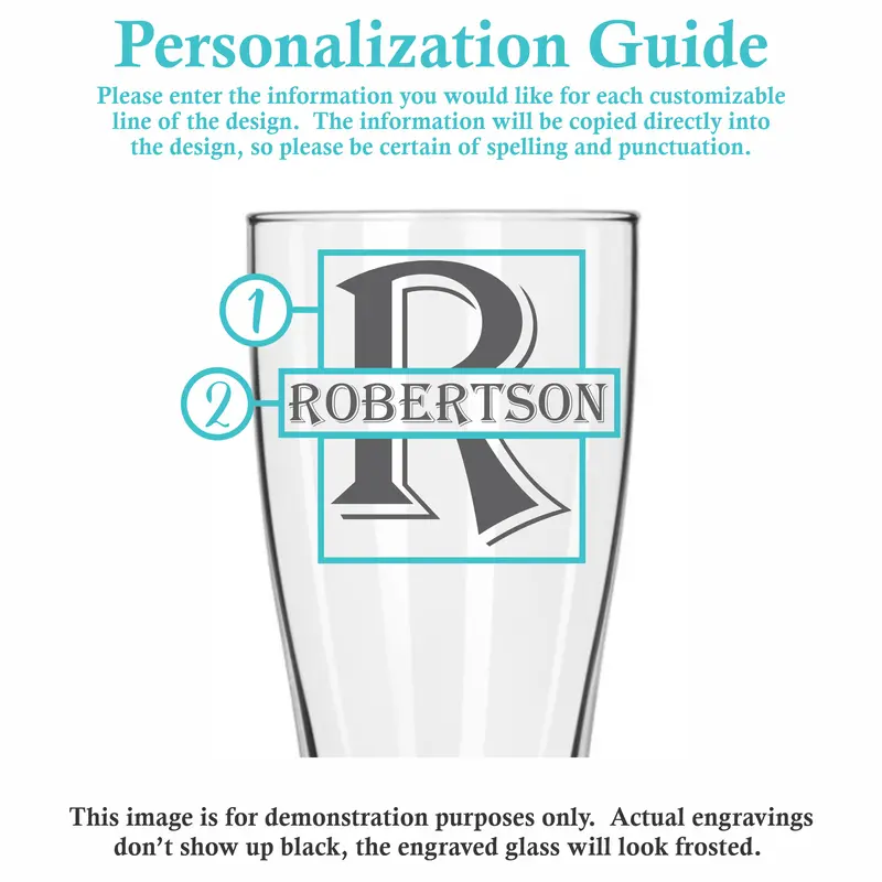 Classic | Personalized 16oz Pilsner Glass