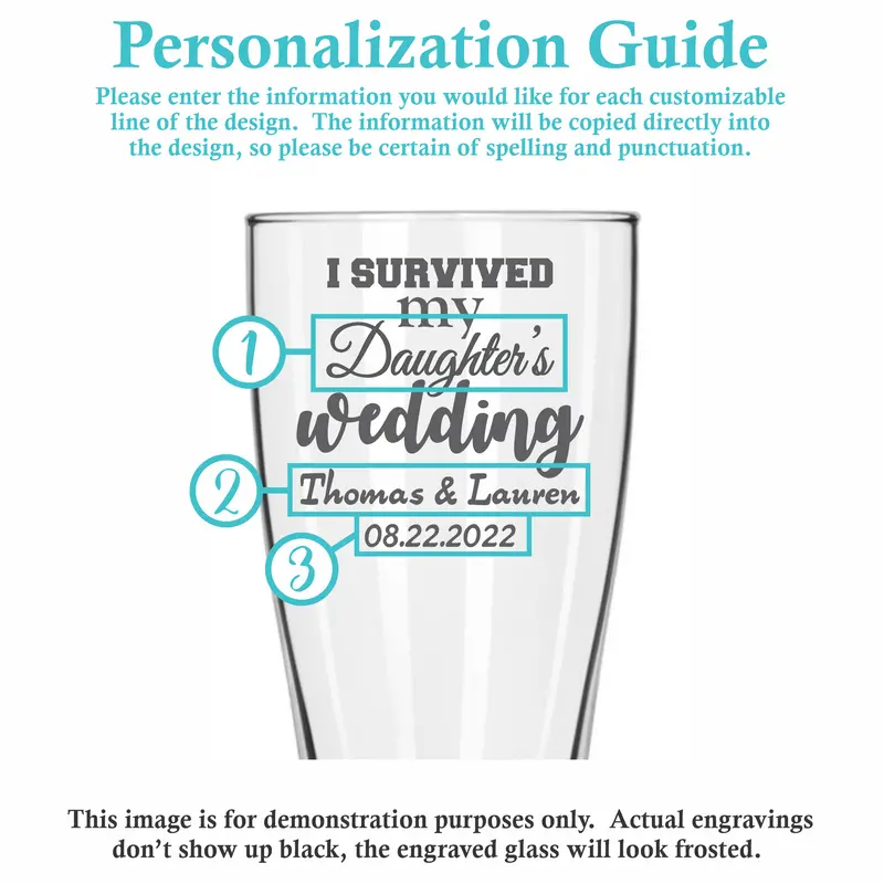 I Survived | Personalized 16oz Pilsner Glass
