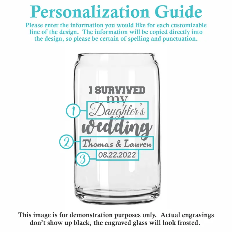 I Survived | Personalized 16oz Beer Can Glass