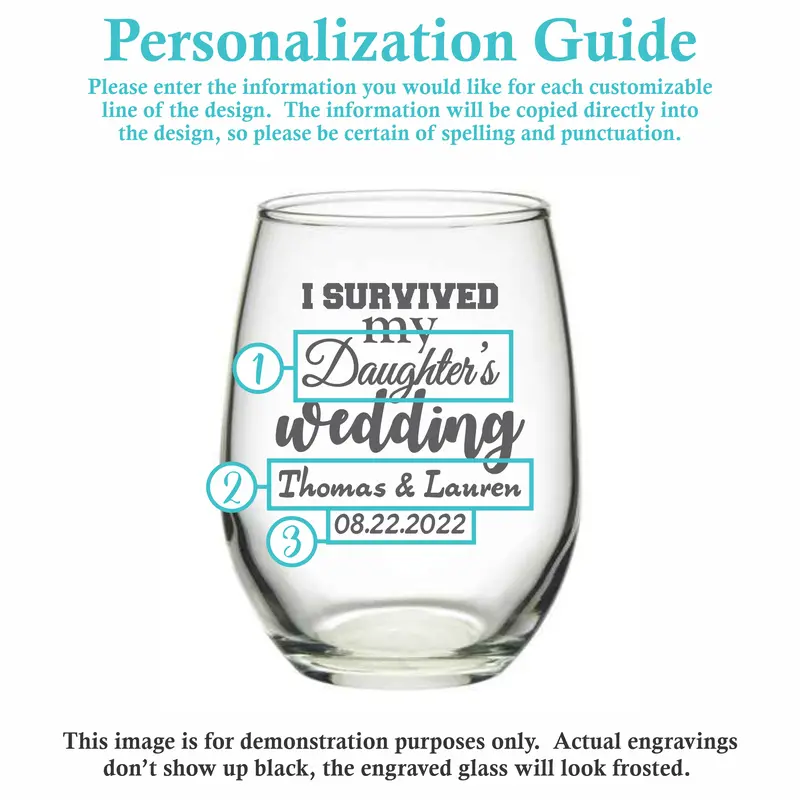 I Survived | Personalized 15oz Stemless Wine Glass