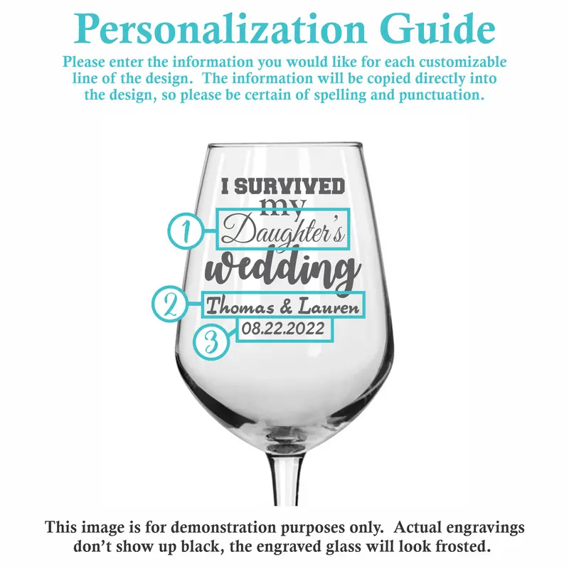 I Survived | Personalized 12.5oz Wine Glass