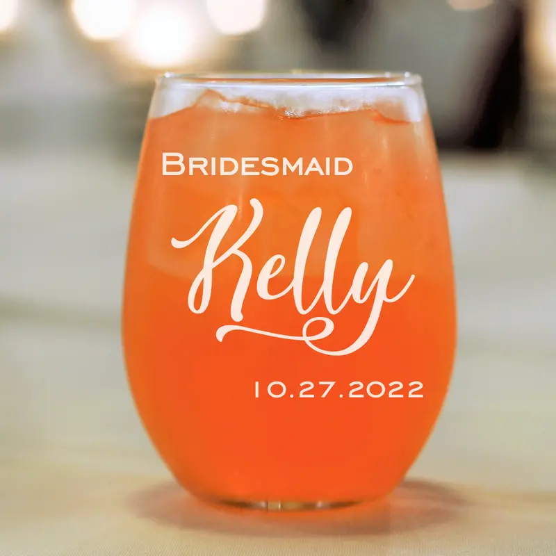 Celebrate | Personalized 15oz Stemless Wine Glass