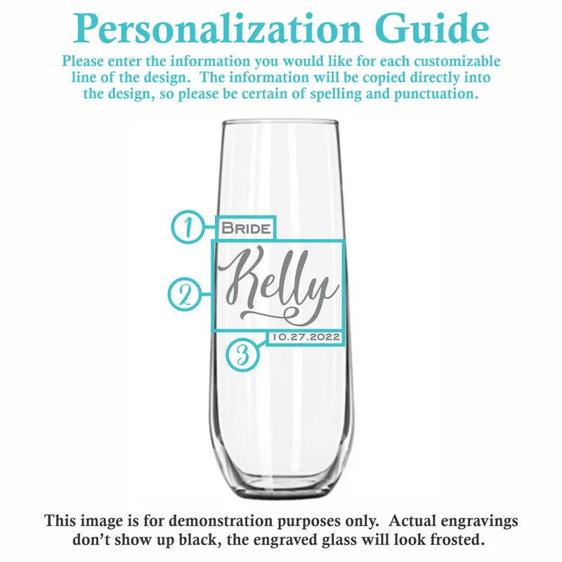 Celebrate | Personalized 8.5oz Stemless Champagne Flute
