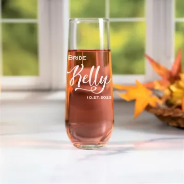 Celebrate | Personalized 8.5oz Stemless Champagne Flute