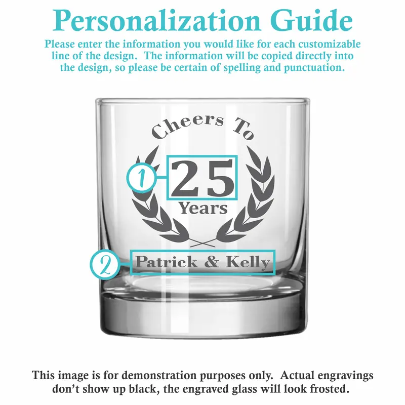 Cheers to Years | Personalized 11oz Whiskey Glass