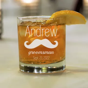 Mustache | Personalized 11oz Whiskey Glass