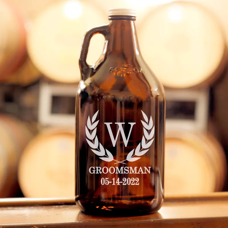 Cheers | Personalized 64oz Glass Growler
