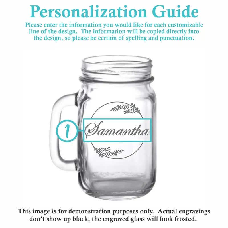 Besties | Personalized 16oz Mason Jar with Handle