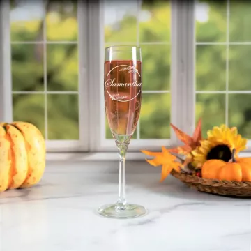 Besties | Personalized 6oz Champagne Flute
