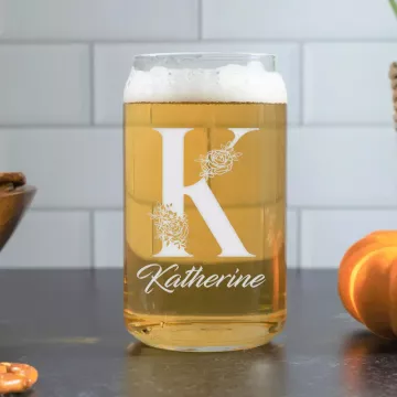 Elegance | Personalized 16oz Beer Can Glass