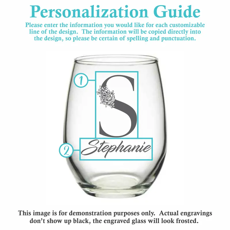 Elegance | Personalized 15oz Stemless Wine Glass
