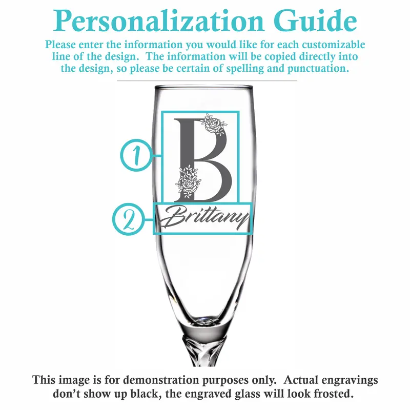 Elegance | Personalized 6oz Champagne Flute