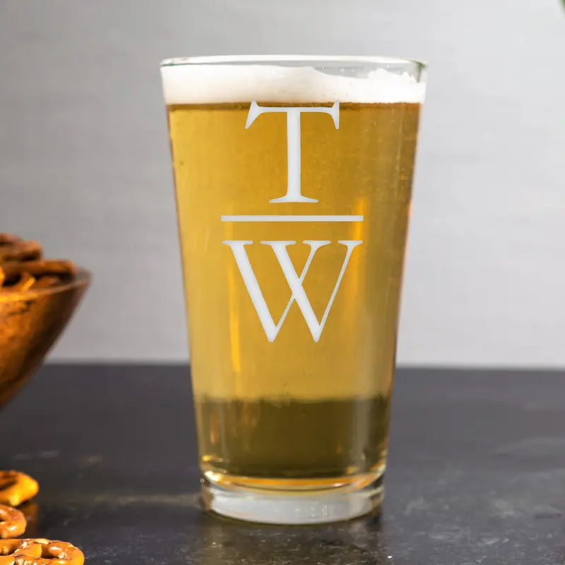 Stacked | Personalized 16oz Pint Glass