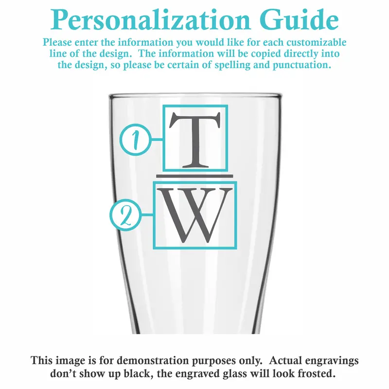 Stacked | Personalized 16oz Pilsner Glass