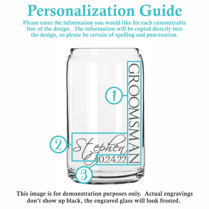 Handwritten | Personalized 16oz Beer Can Glass