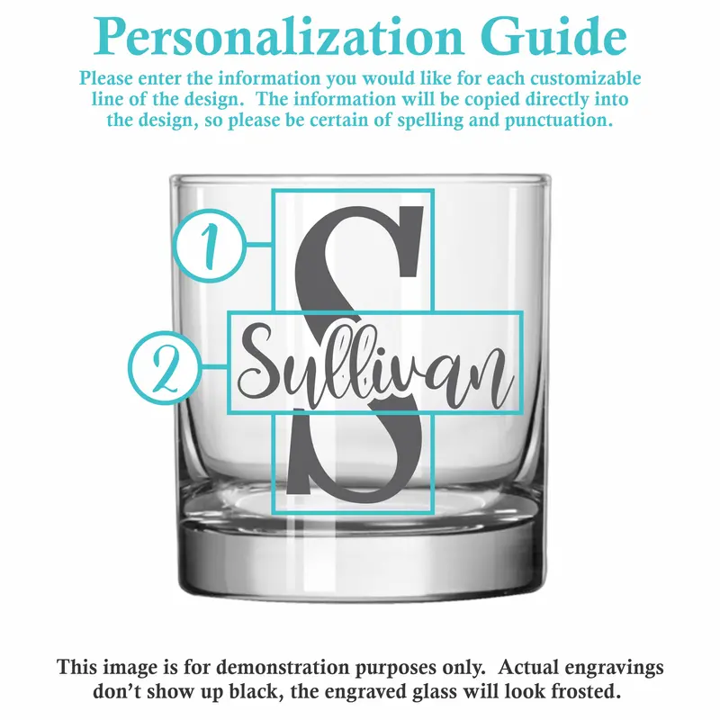 Magical Monogram | Personalized 11oz Whiskey Glass