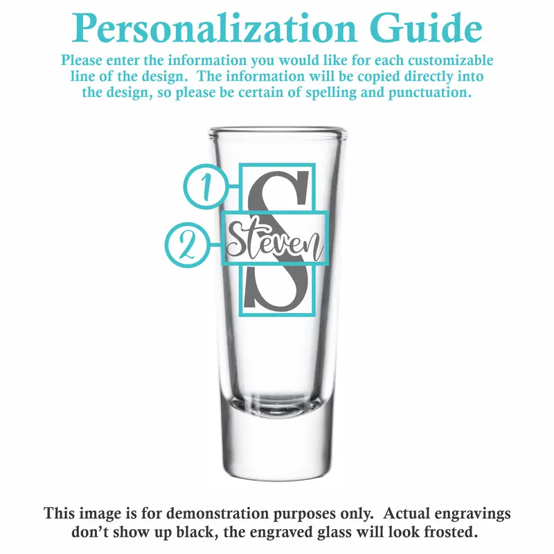 Magical Monogram | Personalized 2oz Tall Shot Glass