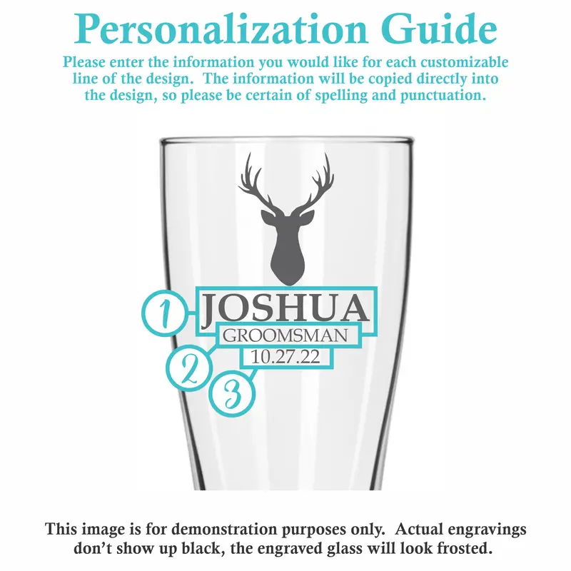 Buck | Personalized 16oz Pilsner Glass