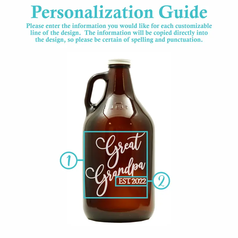Family Ties | Personalized 64oz Glass Growler