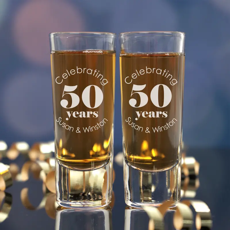 Celebrate With Us | Personalized 2oz Tall Shot Glass