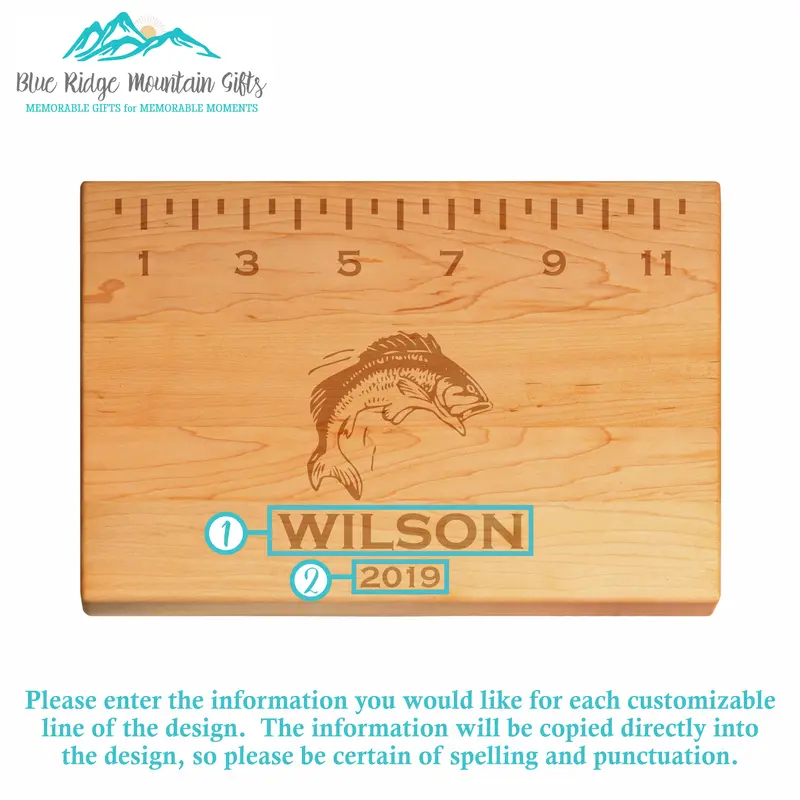 Gone Fishin' | Personalized Engraved Cutting Board