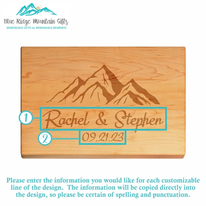 Mountain View | Personalized Engraved Cutting Board