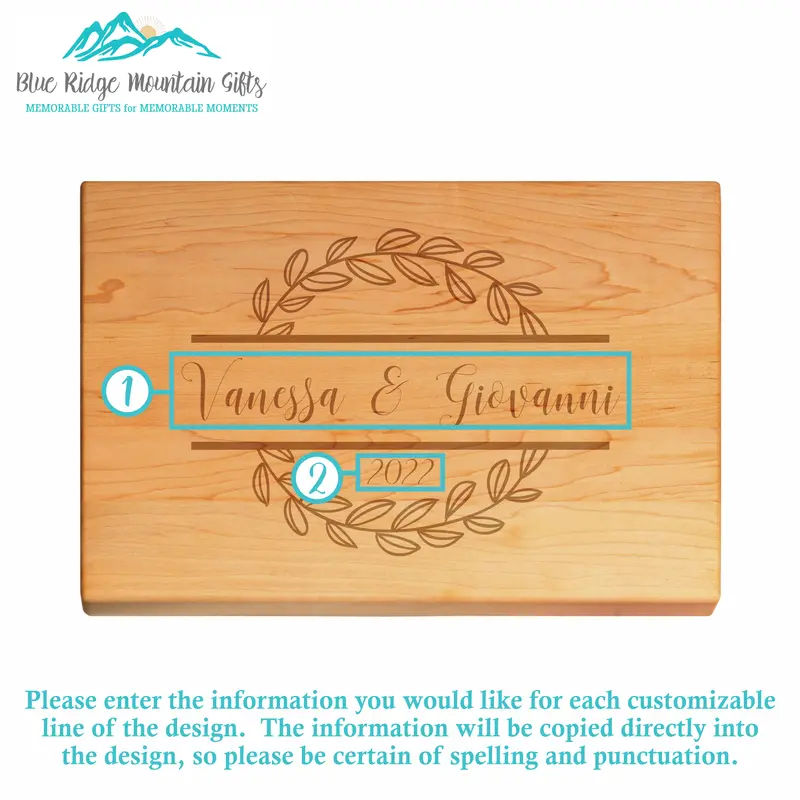 New Leaf | Personalized Engraved Cutting Board