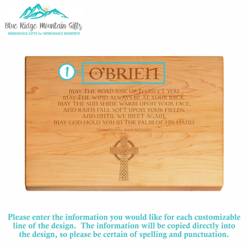 Irish Blessing | Personalized Engraved Cutting Board