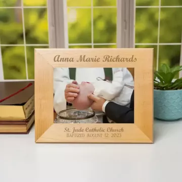 Baptism | Personalized Engraved Wood Picture Frame