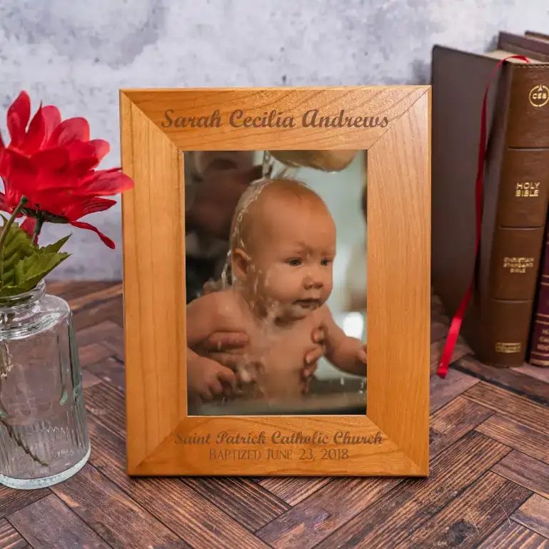 Baptism | Personalized Engraved Wood Picture Frame