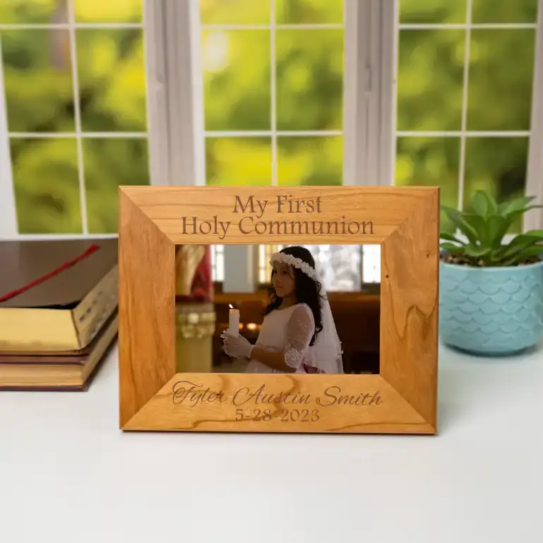 First Communion | Personalized Engraved Wood Picture Frame