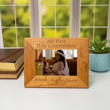 First Communion | Personalized Engraved Wood Picture Frame