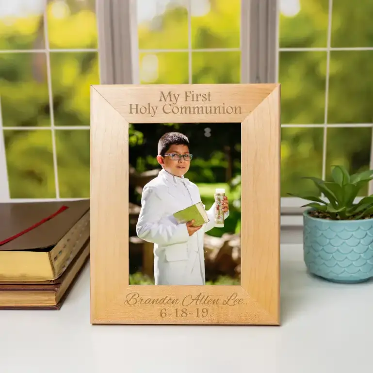 First Communion | Personalized Engraved Wood Picture Frame