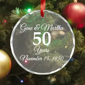 Anniversary | Personalized Crystal Ornament