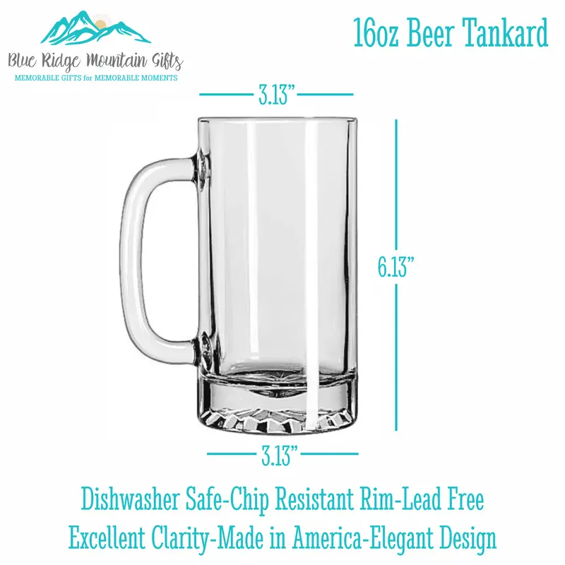 Dad Est | Personalized 16oz Beer Mug