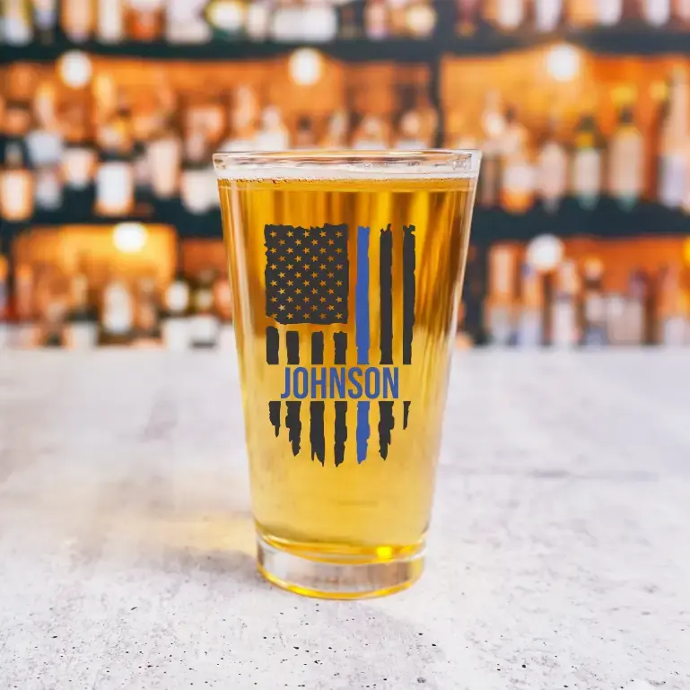 Thin Line Flag | 16oz Pint Glass